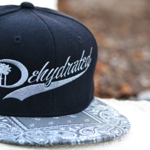 Black and Grey Bandana Snapback